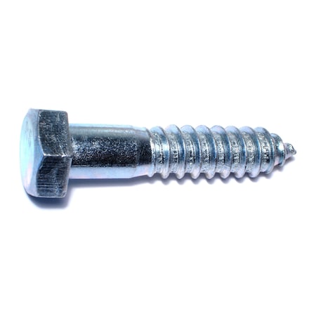 Midwest Fastener Lag Screw, 3/4 in, 3-1/2 in, Steel, Zinc Plated Hex Hex Drive, 20 PK 01359